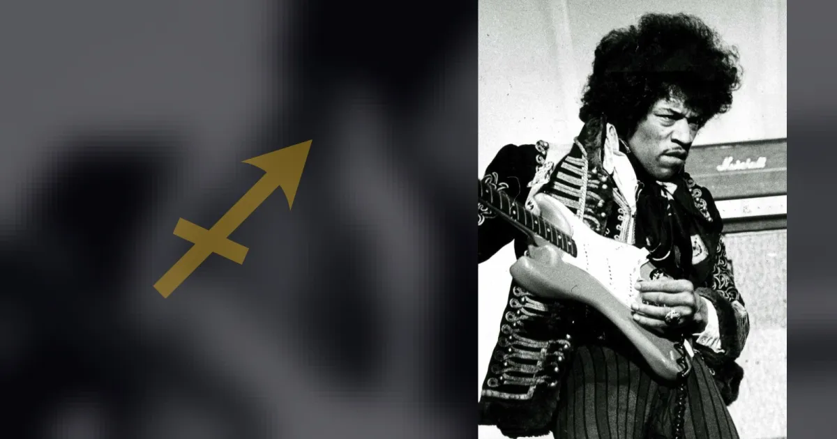 Jimi Hendrix's natal chart: most alive while exploring, with a magnetic artistic talent