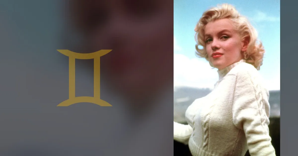 Marilyn Monroe's natal chart: quick-witted and curious, with a warmth that wins people instantly